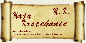 Maja Krstekanić vizit kartica